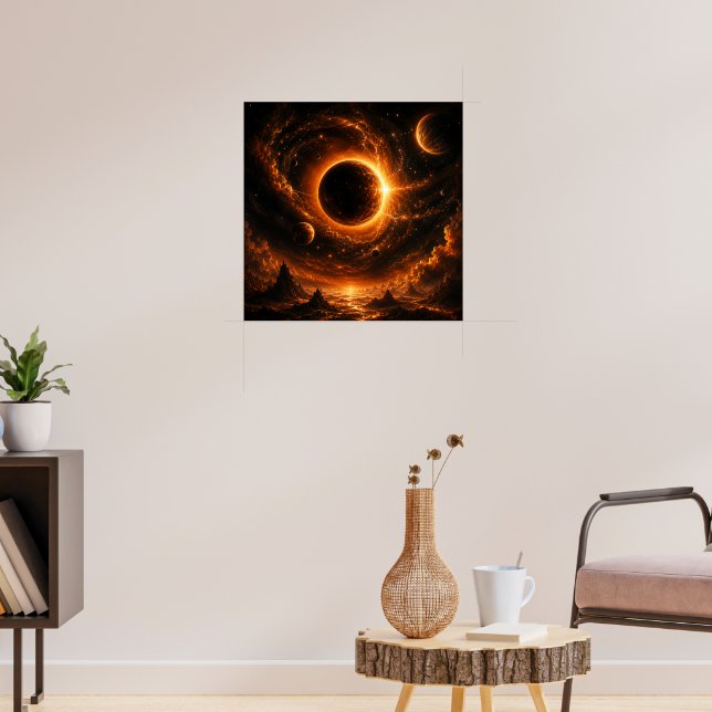 Œuvre d'art murale Éclipse spatiale, Impression de (Salon 3)