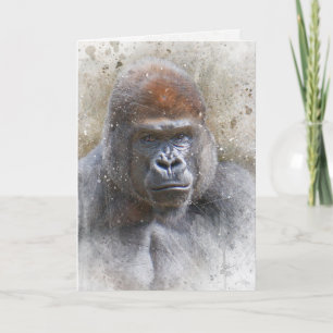 Œuvre d'art Safari Jungle Gorille Carte Toutes Occ