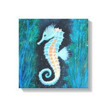 Œuvre d'art sur toile hippocampe