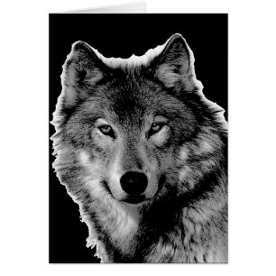 Oeuvre de Loup noir et blanc