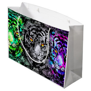 Oeuvre de tigre cool - Gros Chats - Sac cadeau de 