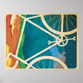 Oeuvre de vélo - Poster semi-brillant Papier - Vél