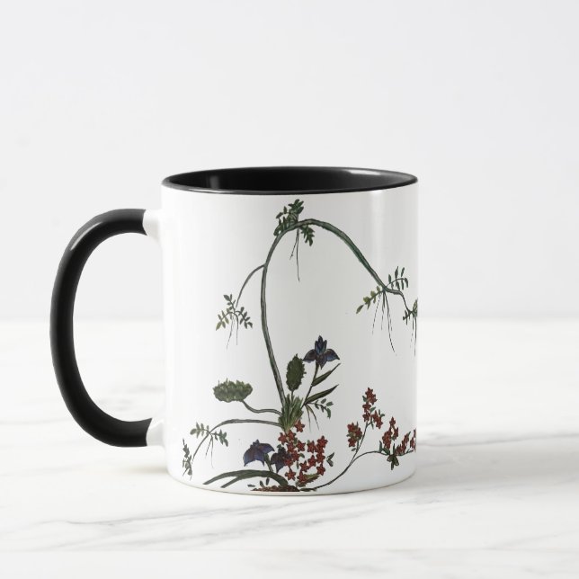 oeuvre florale tasse de fleurs japonaise (Gauche)