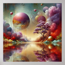 OEuvre murale, Abstrait, Moderne, Poster