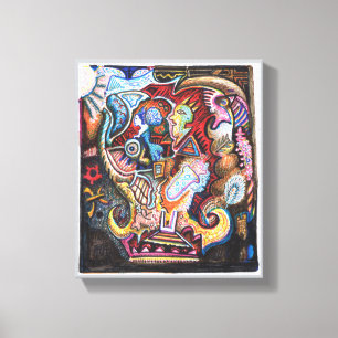 OEuvre murale en toile de Pursuit alchimique