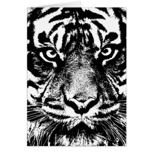 OEuvre oculaire noir blanc Sumatra Bornéo Tiger