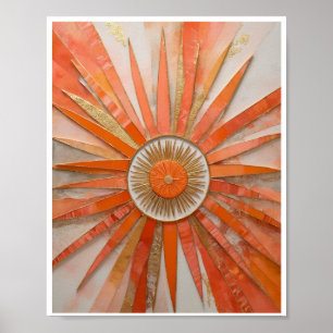 OEuvres d'art de sunburst de médias mixtes Poster 