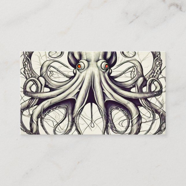 Oeuvres d'Octopus carte de visite surfer amoureux  (Devant)