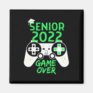 Of 2022 Senior Video Game Over School Gamer Green Magnet