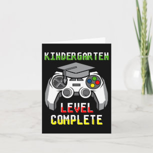 Of 2024 Kindergarten Level Kids Video Game Graduat Card