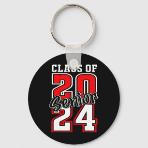 Of 2024 Senior 24 Shirt High School Graduation Par Keychain
