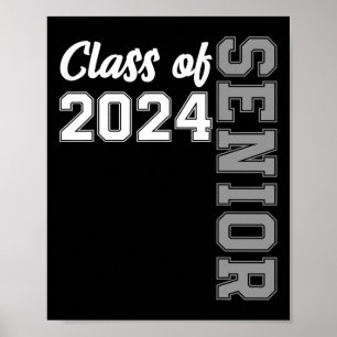 Of 2024 Senior 24 Shirt High School Graduation Par Poster