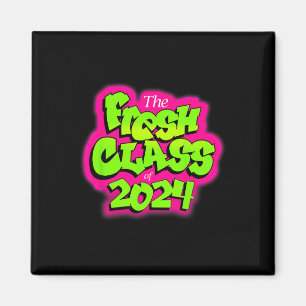 Of 2024 Senior Fresh 90s Retro Tv Style Graduation Magnet