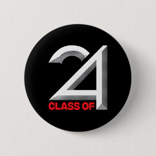 Of 2024 Shirt Graduation Senior High School Colleg 2 Inch Round Button