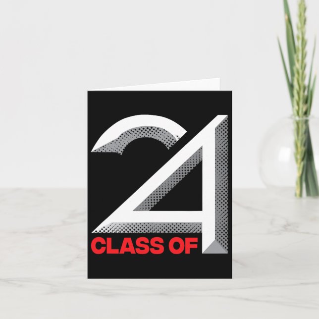 Of 2024 Shirt Graduation Senior High School Colleg Card (Front)