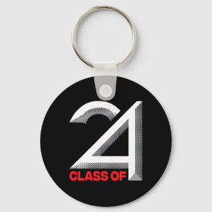 Of 2024 Shirt Graduation Senior High School Colleg Keychain