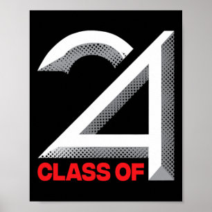 Of 2024 Shirt Graduation Senior High School Colleg Poster