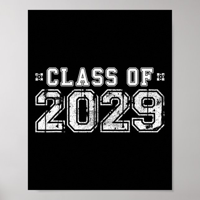 Of 2029 - Graduation Year Senior Gift  Poster (Front)