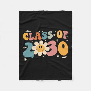 Of 2030 Grow With Me Graduation First Day Of Schoo Fleece Blanket