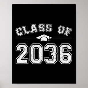 Of 2036 Grow With Me First Day Of School Graduate Poster