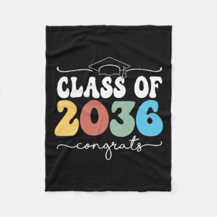 Of 2036 Kindergarten First Day Graduation Grow Wit Fleece Blanket