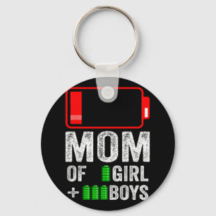 Of 3 Boy 1 Girl Gift From Kid Mothers Day Birthday Keychain