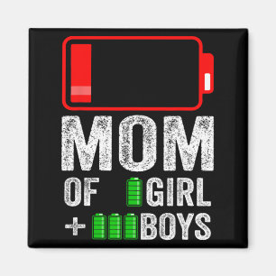 Of 3 Boy 1 Girl Gift From Kid Mothers Day Birthday Magnet