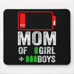 Of 3 Boy 1 Girl Gift From Kid Mothers Day Birthday Mouse Pad