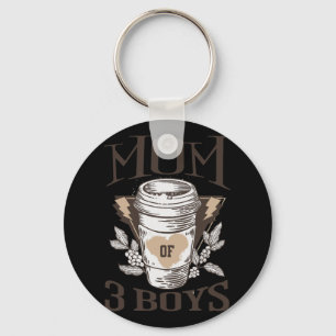 Of 3 Boys From Son Funny Mothers Day Birthday Wome Keychain