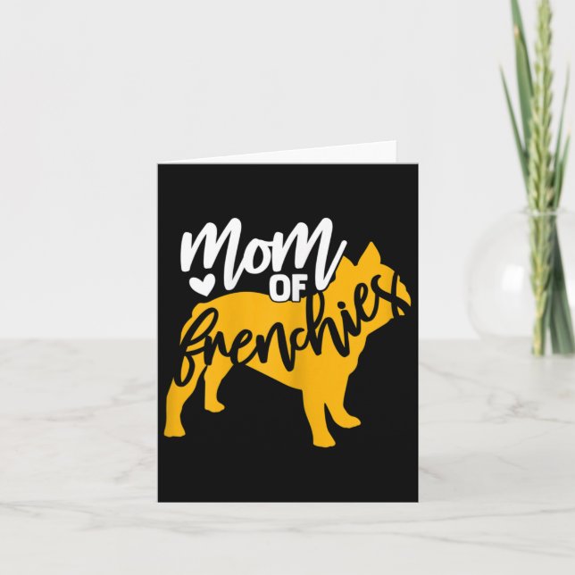 Of A French Bulldog 1  Card (Front)