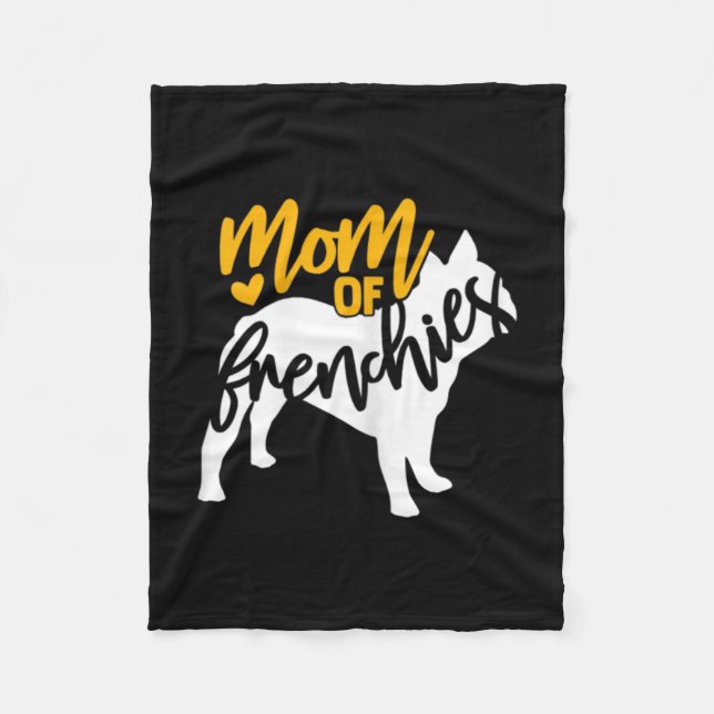 Of A French Bulldog  Fleece Blanket (Front)