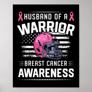 Of A Warrior Breast Cancer Awareness Football  Poster
