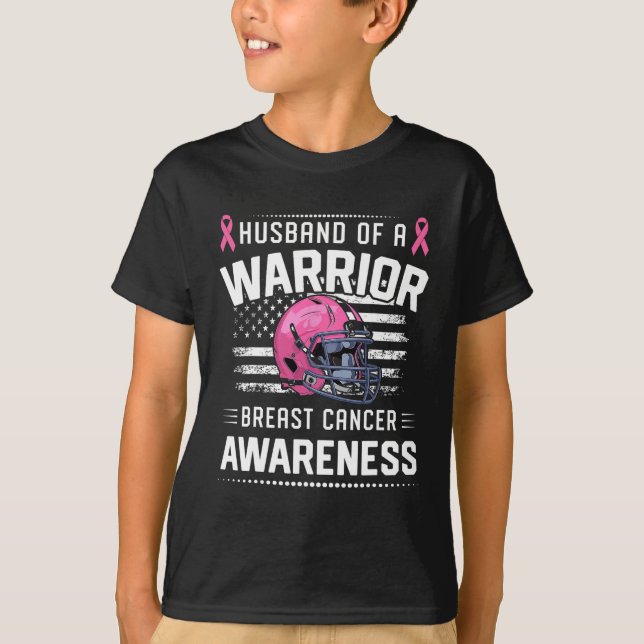 Of A Warrior Breast Cancer Awareness Football  T-Shirt (Front)