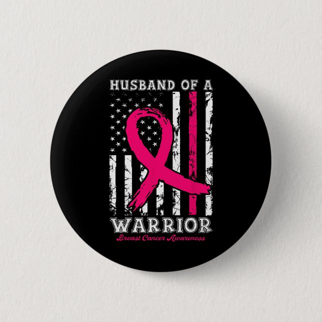 Of A Warrior Breast Cancer Awareness Support Squad 2 Inch Round Button (Front)