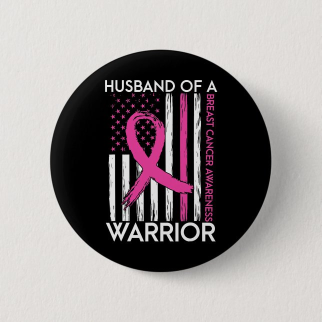 Of A Warrior Breast Cancer Awareness Support Squad 2 Inch Round Button (Front)