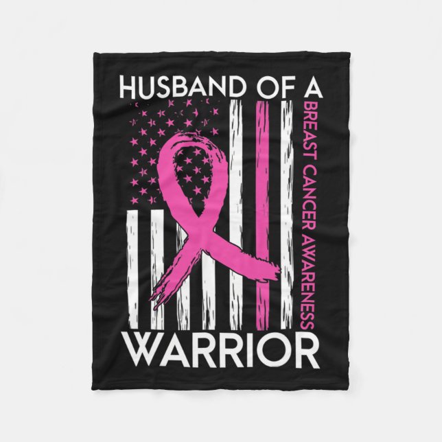 Of A Warrior Breast Cancer Awareness Support Squad Fleece Blanket (Front)
