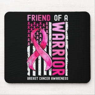 Of A Warrior Breast Cancer Usa Flag Awareness Pink Mouse Pad