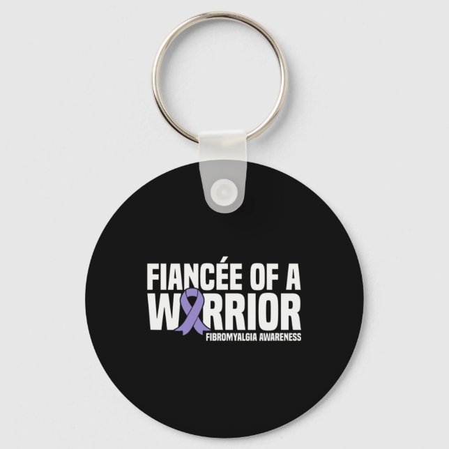 Of A Warrior Fibromyalgia Awareness  Keychain (Front)