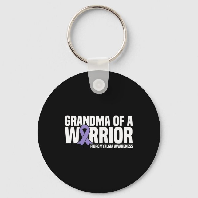 Of A Warrior Fibromyalgia Awareness  Keychain (Front)