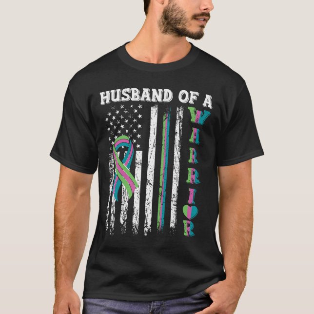 Of A Warrior Metastatic Breast Cancer Usa Flag  T-Shirt (Front)