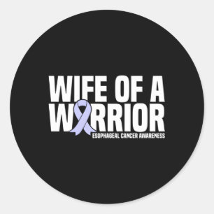 Of A Warrior Periwinkle Esophageal Cancer Awarenes Classic Round Sticker
