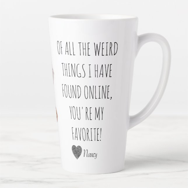 Of All The Weird Things I Found On The Internet  Latte Mug (Right)