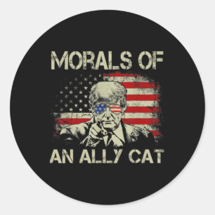 Of An Ally Cat Funny Trump 2024 Classic Round Sticker
