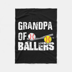 Of Ballers Funny Baseball Softball Fathers Day Gif Fleece Blanket