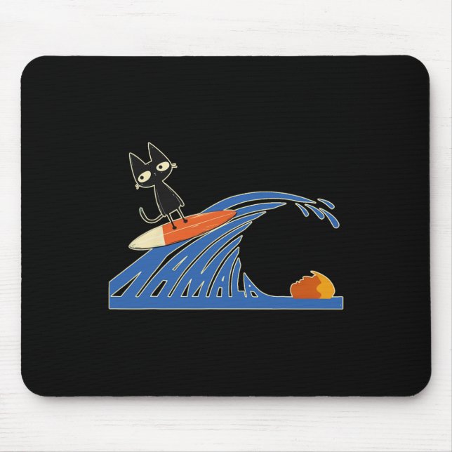 Of Blue Cats Blue Cats Wave For Kamala Cats Funny  Mouse Pad (Front)
