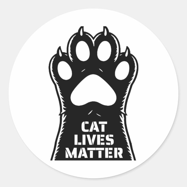 Of Cat Lives Sticker  (Front)
