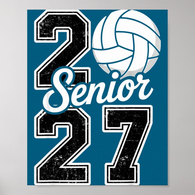 Of Class 2027 Volleyball Senior 2027 Poster (Front)