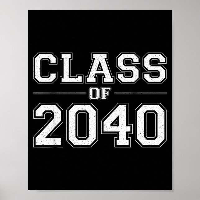Of Class 2040 Senior Graduation Vintage Poster (Front)