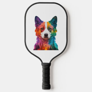 of Colourful dog Pickleball Paddle