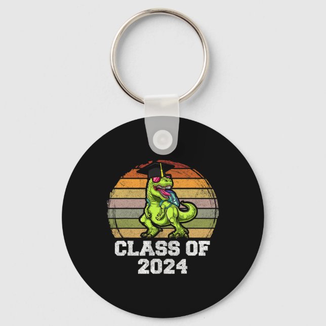Of Dinosaur Apparel Hello Summer Teacher Student  Keychain (Front)